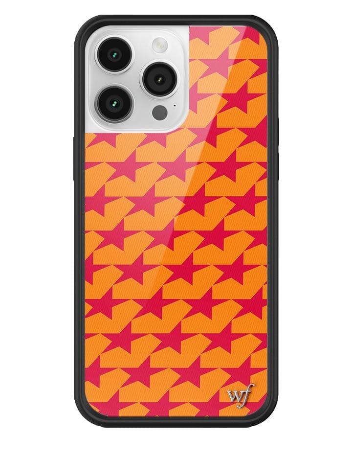 Starry Not Sorry iPhone Case with Red Stars and Orange Background - Image 9