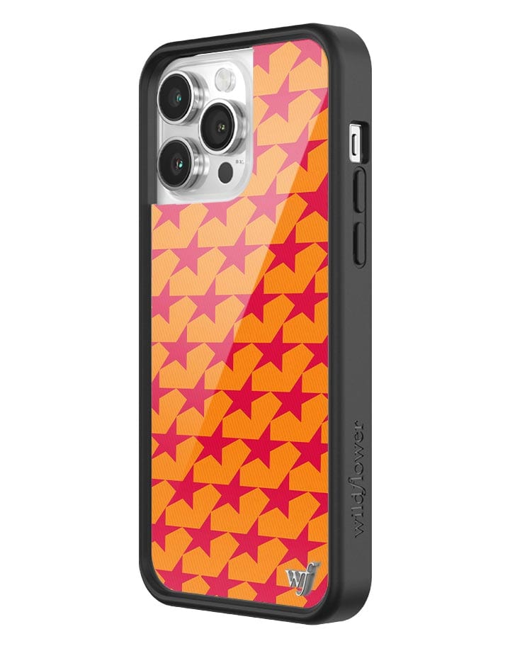 Starry Not Sorry iPhone Case with Red Stars and Orange Background - Image 10