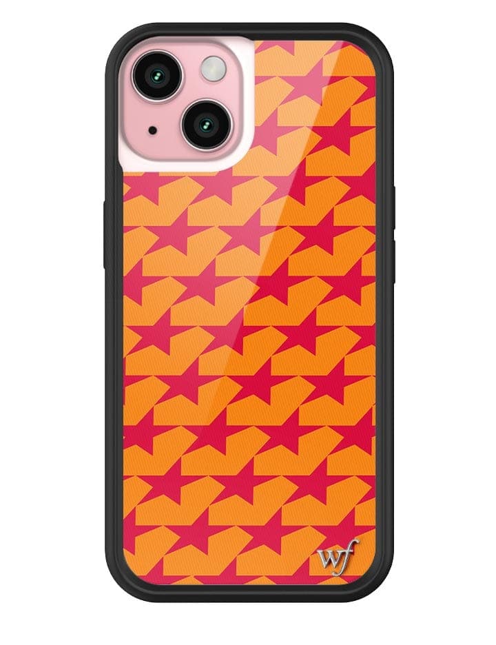 Starry Not Sorry iPhone Case with Red Stars and Orange Background - Image 7