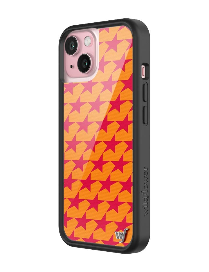 Starry Not Sorry iPhone Case with Red Stars and Orange Background - Image 8