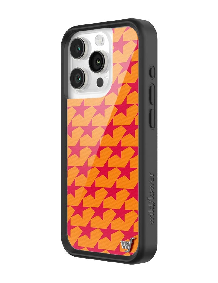 Starry Not Sorry iPhone Case with Red Stars and Orange Background - Image 6