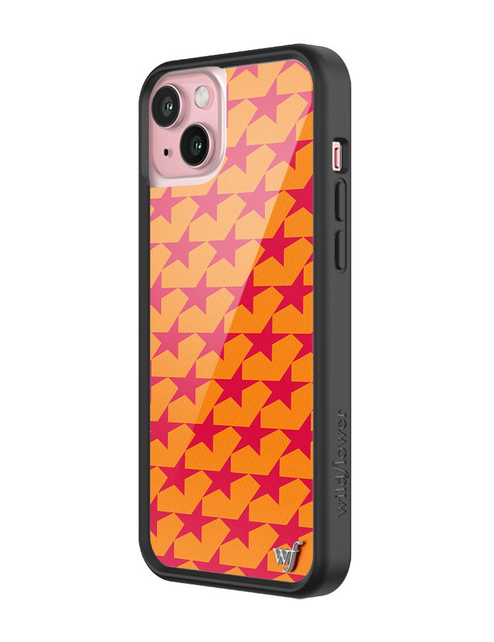 Starry Not Sorry iPhone Case with Red Stars and Orange Background - Image 4