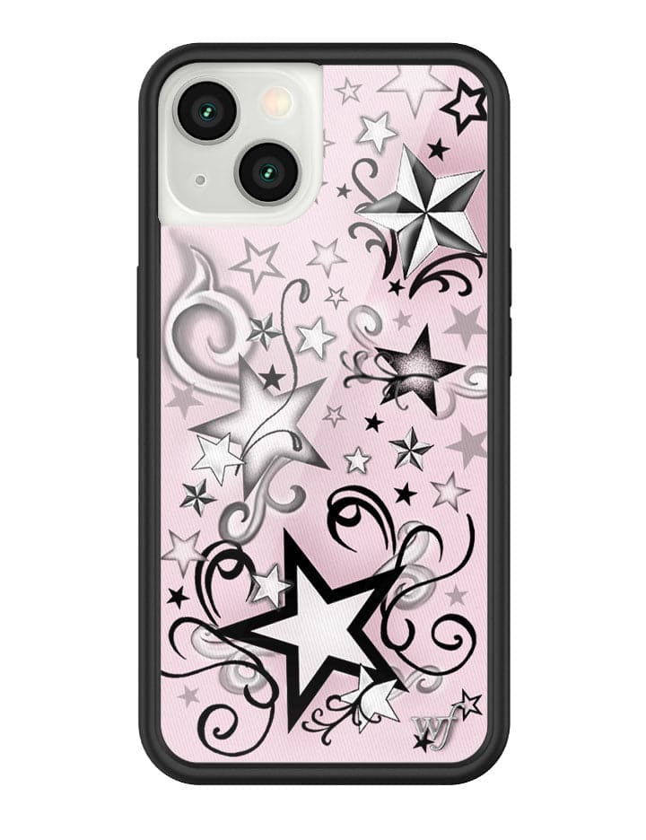 Star Tattoo iPhone Case in Pink and Black Goth Design - Image 25
