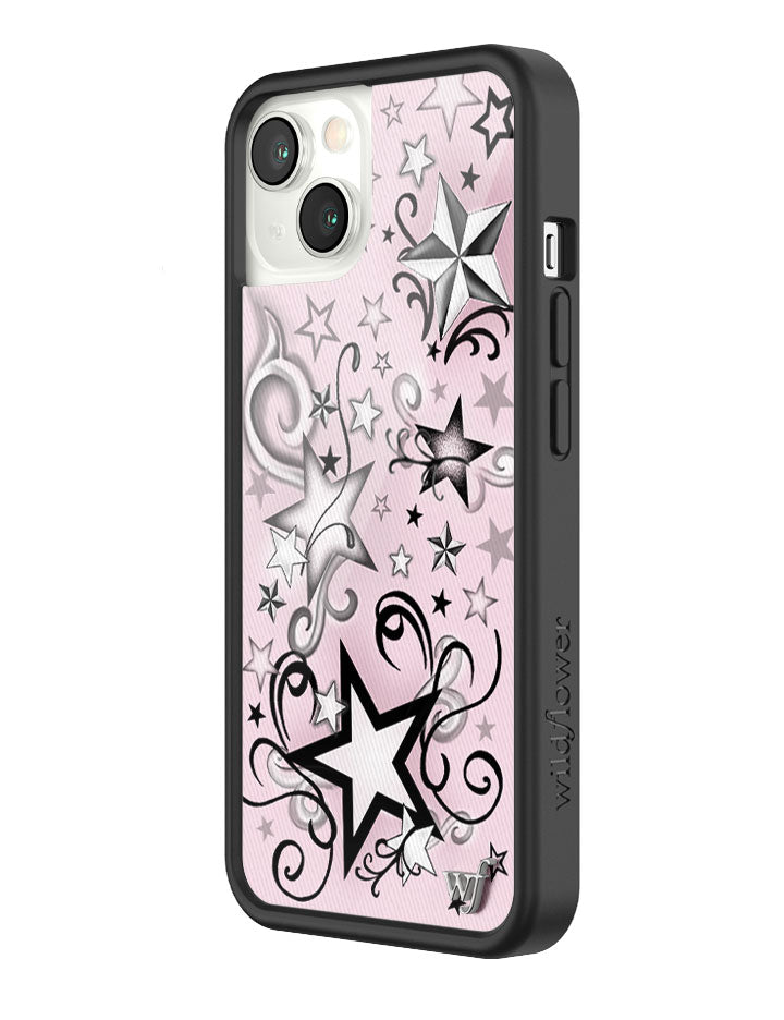 Star Tattoo iPhone Case in Pink and Black Goth Design - Image 26