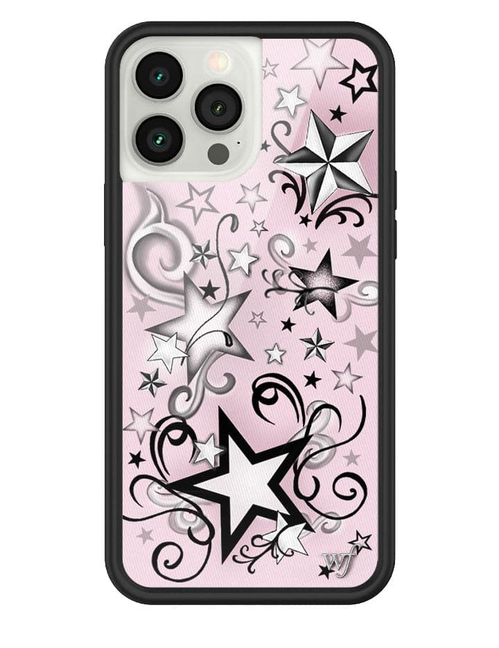 Star Tattoo iPhone Case in Pink and Black Goth Design - Image 23