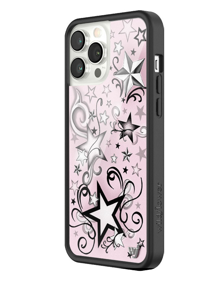 Star Tattoo iPhone Case in Pink and Black Goth Design - Image 24