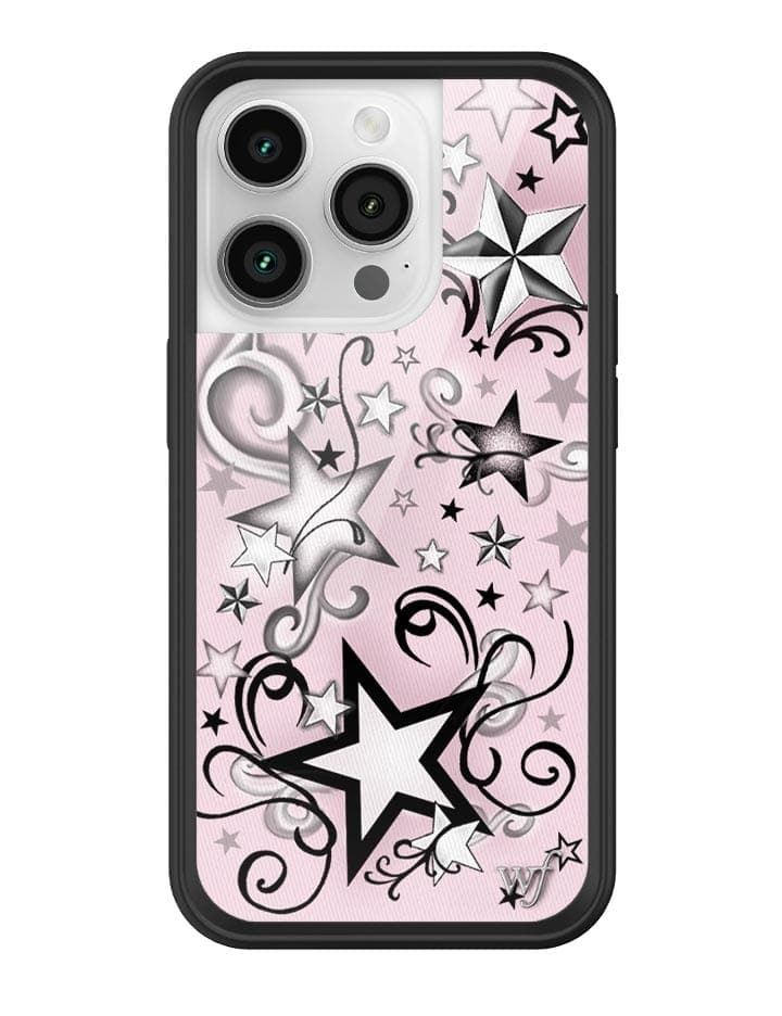 Star Tattoo iPhone Case in Pink and Black Goth Design - Image 19