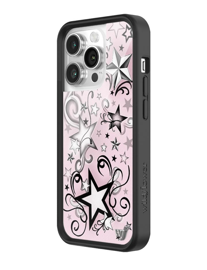Star Tattoo iPhone Case in Pink and Black Goth Design - Image 20
