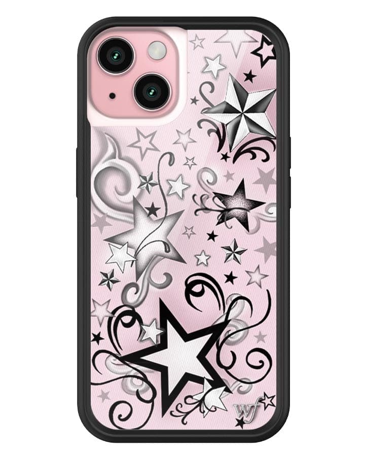 Star Tattoo iPhone Case in Pink and Black Goth Design - Image 15