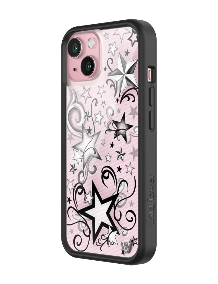 Star Tattoo iPhone Case in Pink and Black Goth Design - Image 16