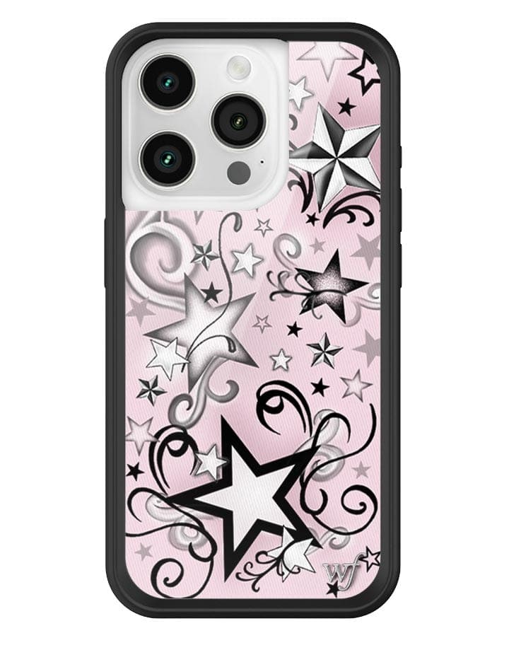 Star Tattoo iPhone Case in Pink and Black Goth Design - Image 13