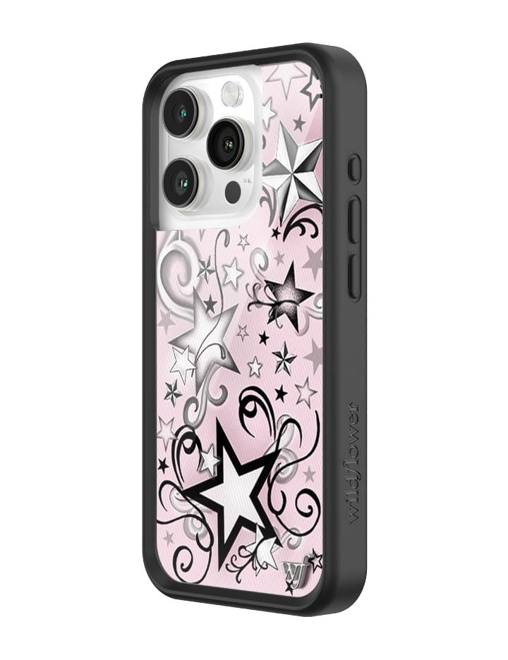 Star Tattoo iPhone Case in Pink and Black Goth Design - Image 14