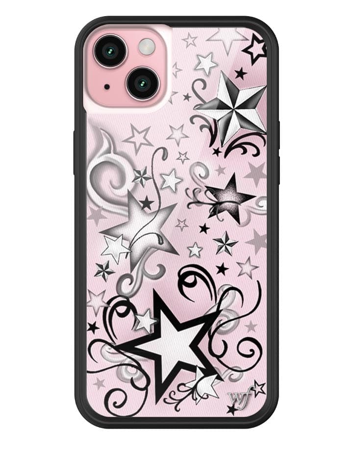 Star Tattoo iPhone Case in Pink and Black Goth Design - Image 11