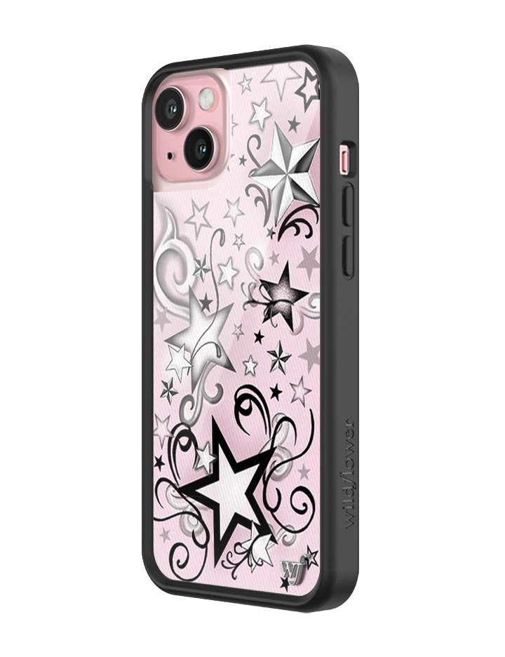 Star Tattoo iPhone Case in Pink and Black Goth Design - Image 12