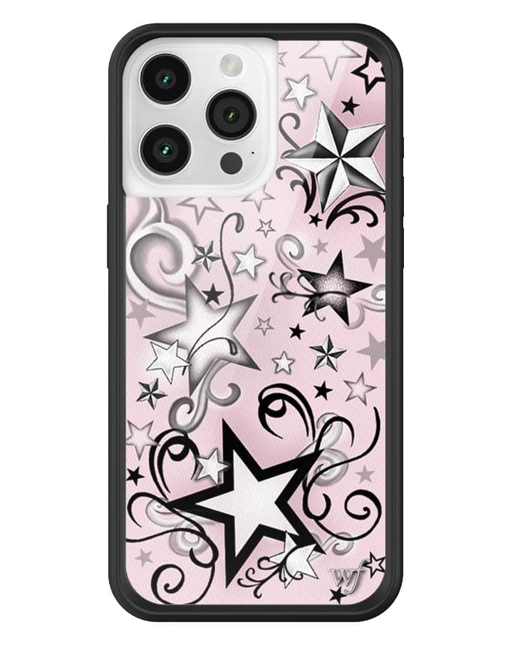 Star Tattoo iPhone Case in Pink and Black Goth Design - Image 9
