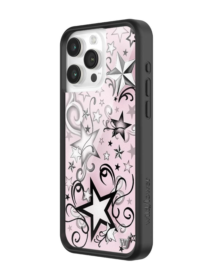 Star Tattoo iPhone Case in Pink and Black Goth Design - Image 10
