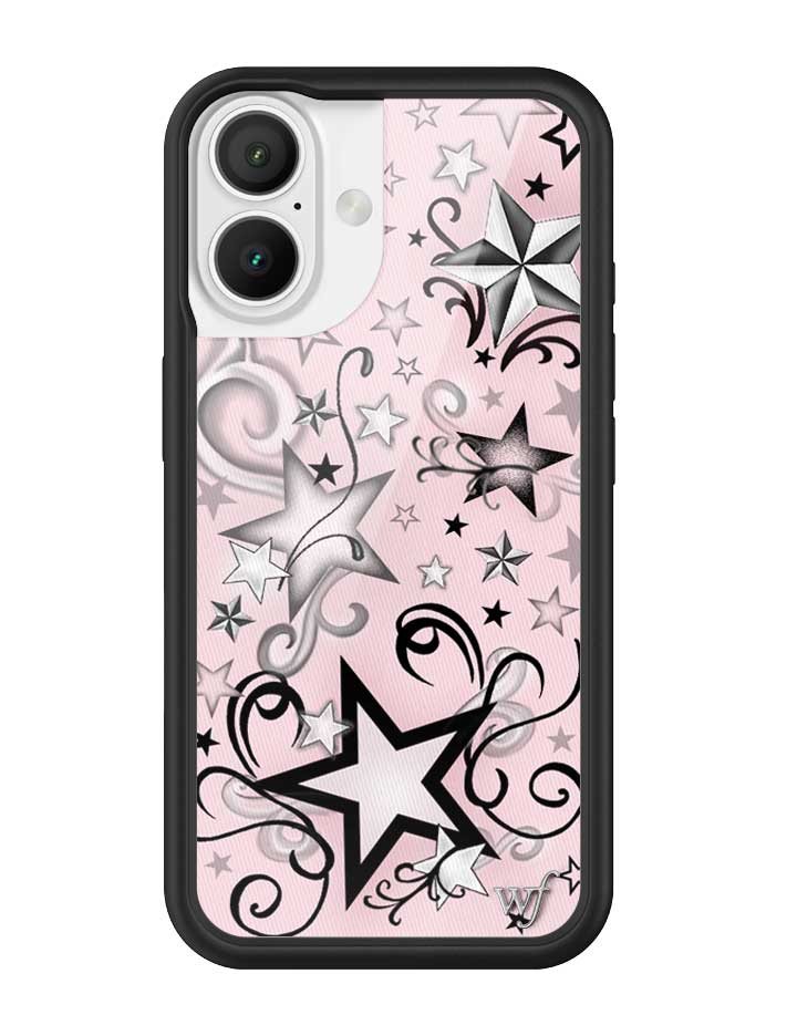 Star Tattoo iPhone Case in Pink and Black Goth Design - Image 7