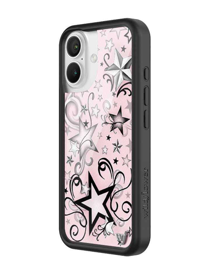Star Tattoo iPhone Case in Pink and Black Goth Design - Image 8