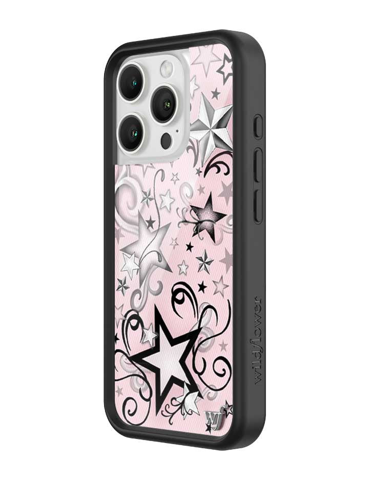 Star Tattoo iPhone Case in Pink and Black Goth Design - Image 6