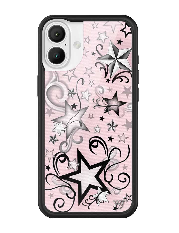 Star Tattoo iPhone Case in Pink and Black Goth Design - Image 3