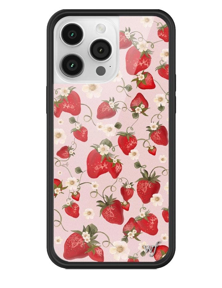 Strawberry Fields iPhone Case with Pink Floral Print - Image 17