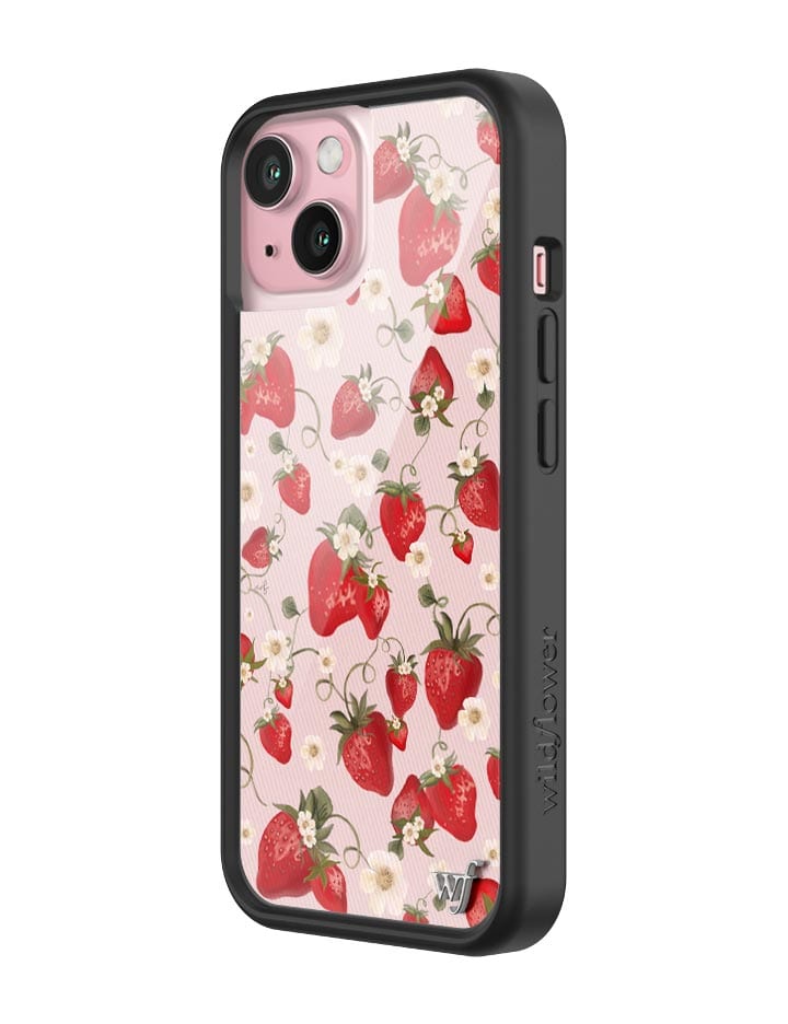 Strawberry Fields iPhone Case with Pink Floral Print - Image 16