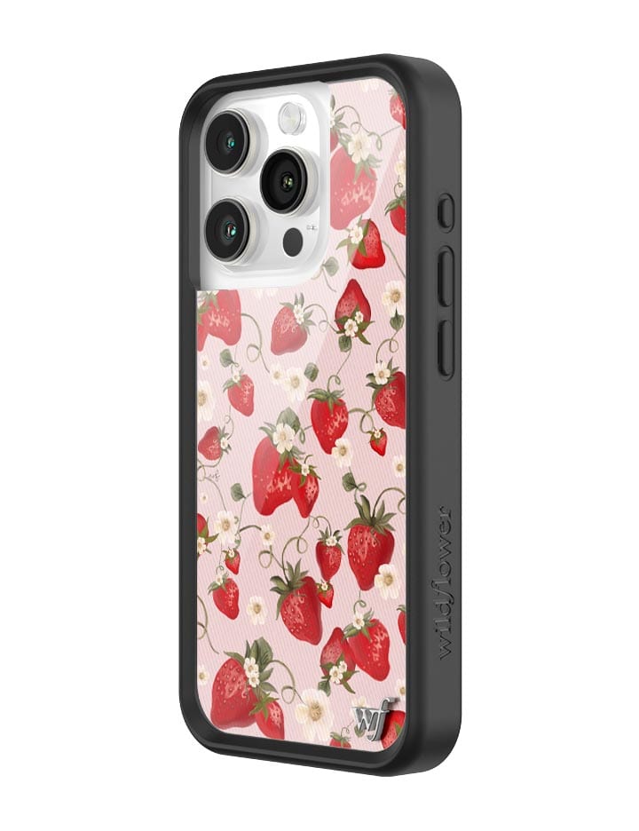 Strawberry Fields iPhone Case with Pink Floral Print - Image 14