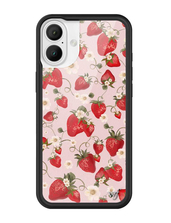 Strawberry Fields iPhone Case with Pink Floral Print - Image 3