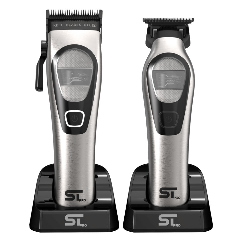 STpro professional high-torque drone motor clipper and trimmer combo set in solid metal finish