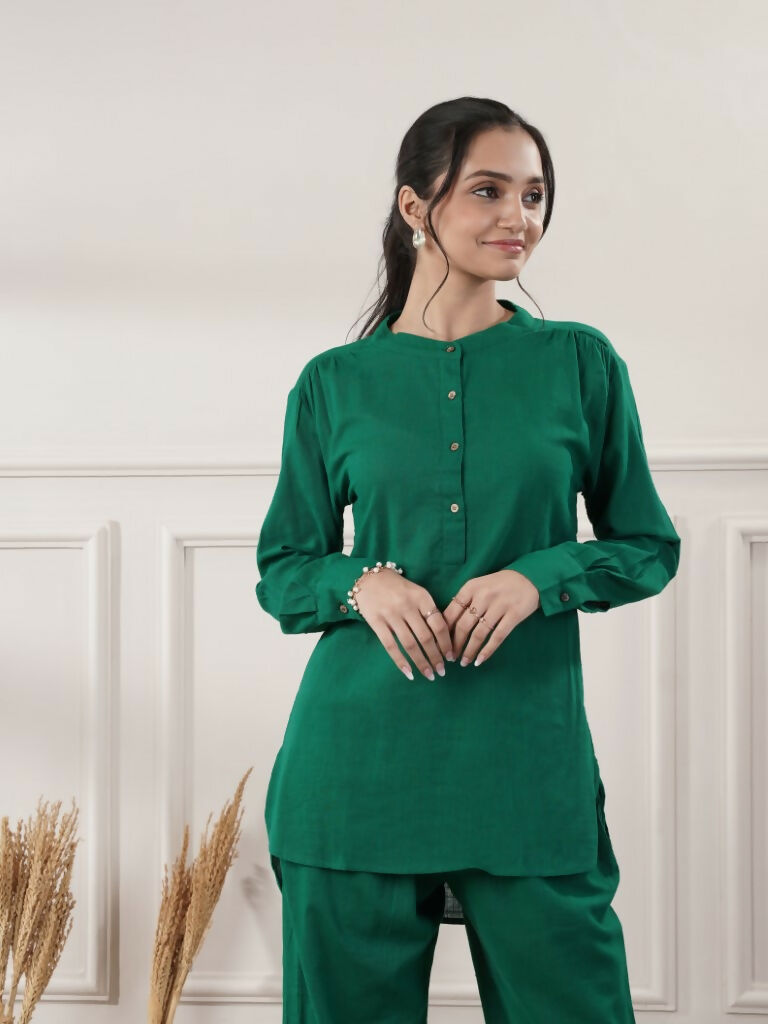 Joban Fashion Women's Emerald Green Co-Ord Set