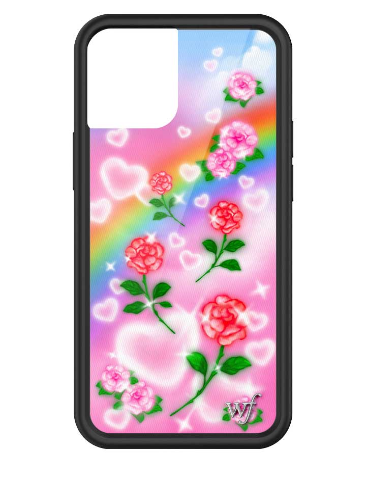 Heavenly Roses iPhone Case with Airbrushed Rainbow Floral Design