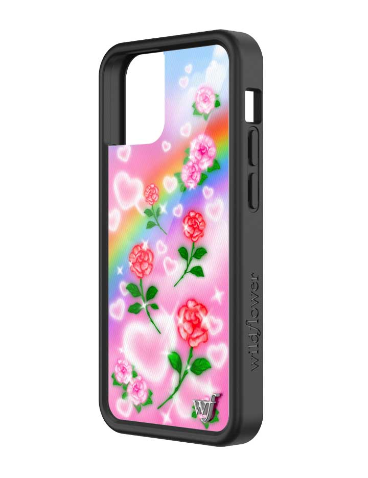 Heavenly Roses iPhone Case with Airbrushed Rainbow Floral Design