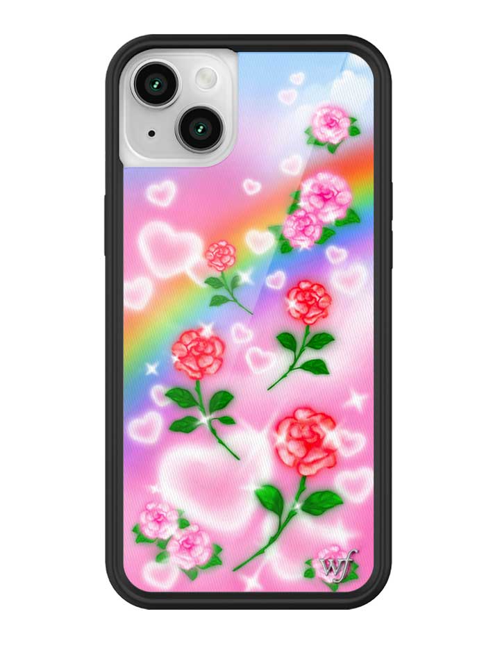 Heavenly Roses iPhone Case with Airbrushed Rainbow Floral Design