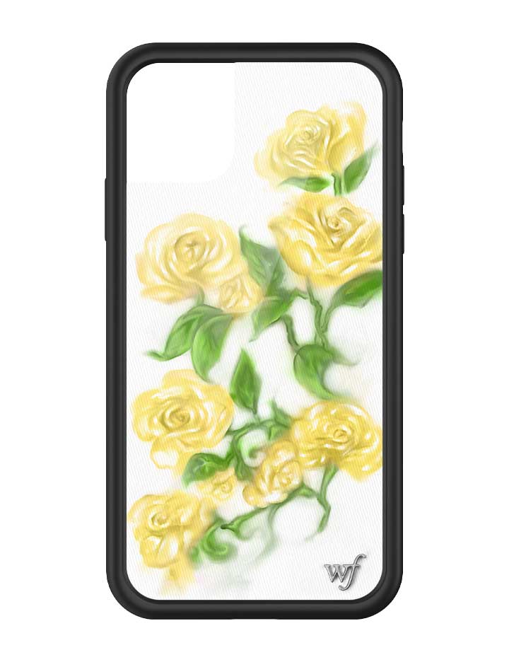 Yellow Roses Floral Pattern iPhone Case