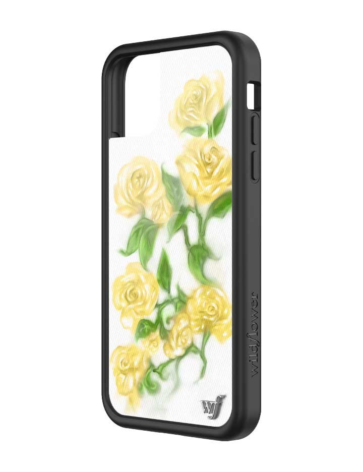 Yellow Roses Floral Pattern iPhone Case