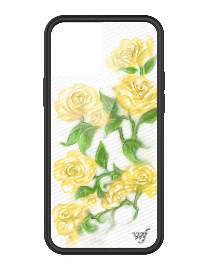 Yellow Roses Floral Pattern iPhone Case