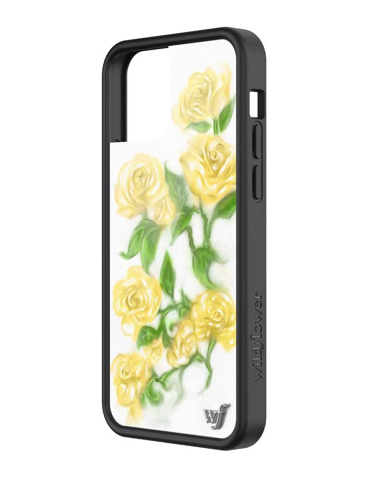 Yellow Roses Floral Pattern iPhone Case