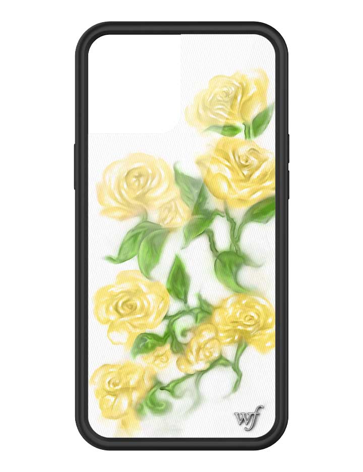 Yellow Roses Floral Pattern iPhone Case