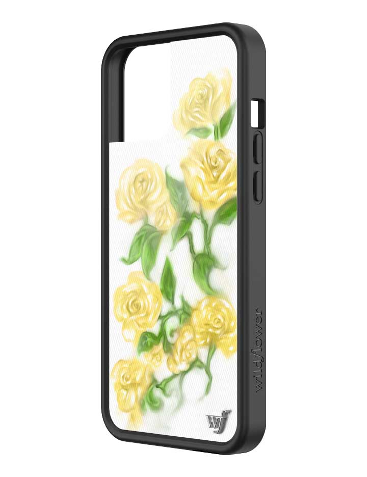 Yellow Roses Floral Pattern iPhone Case