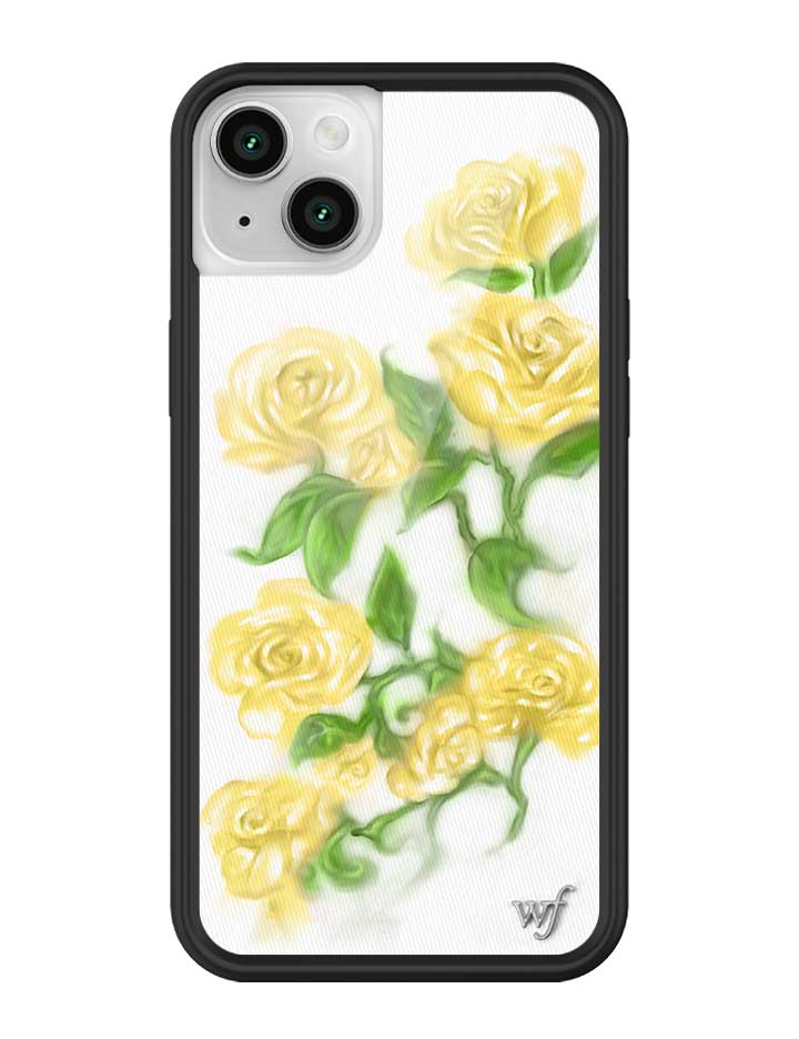 Yellow Roses Floral Pattern iPhone Case