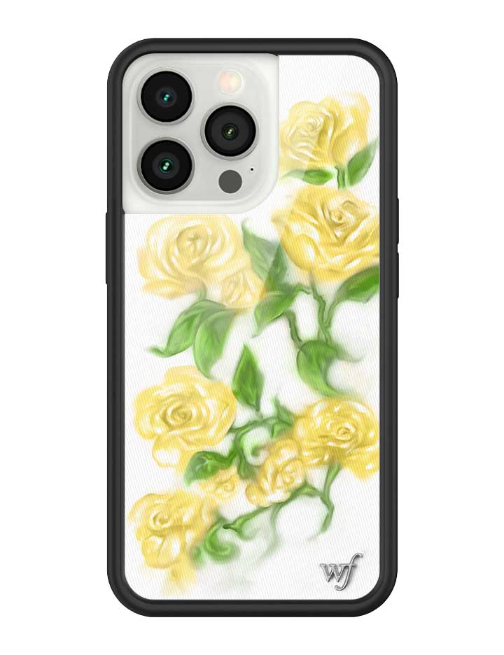 Yellow Roses Floral Pattern iPhone Case