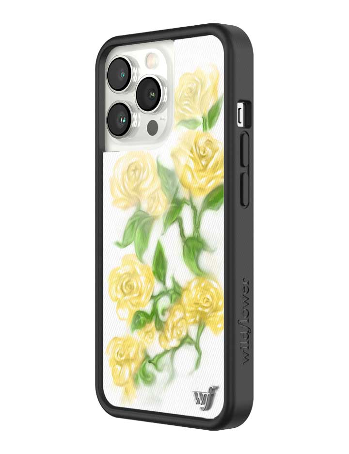 Yellow Roses Floral Pattern iPhone Case