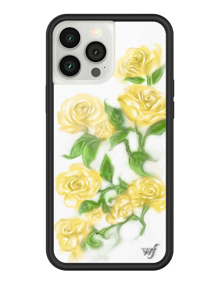 Yellow Roses Floral Pattern iPhone Case