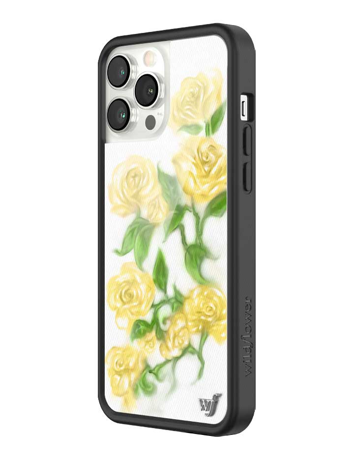 Yellow Roses Floral Pattern iPhone Case