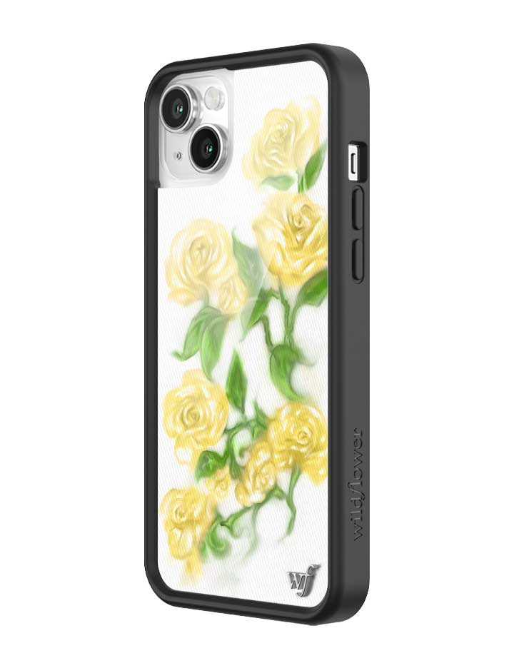 Yellow Roses Floral Pattern iPhone Case