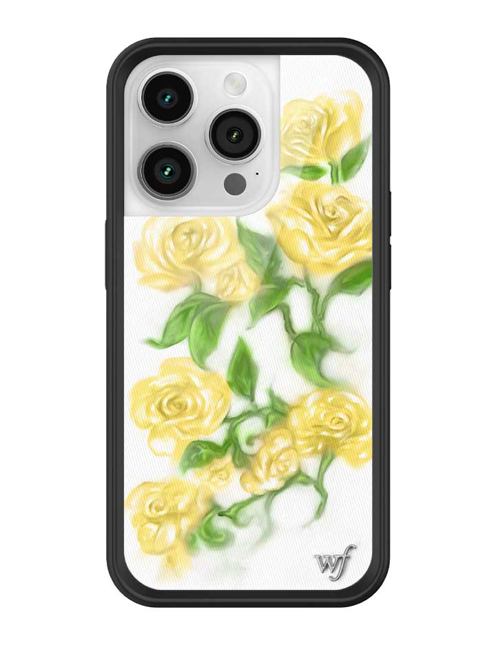 Yellow Roses Floral Pattern iPhone Case