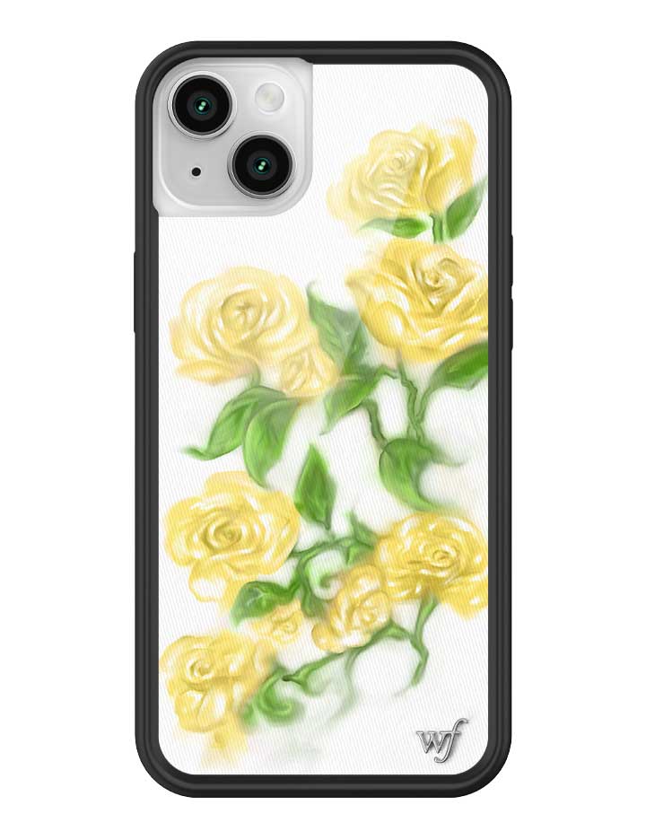 Yellow Roses Floral Pattern iPhone Case