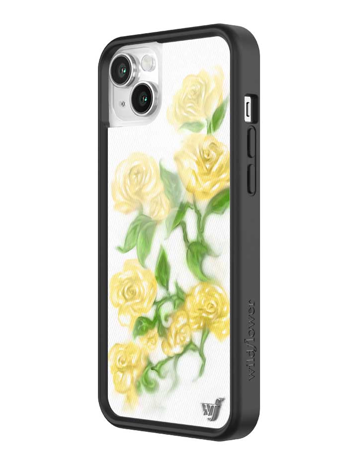 Yellow Roses Floral Pattern iPhone Case
