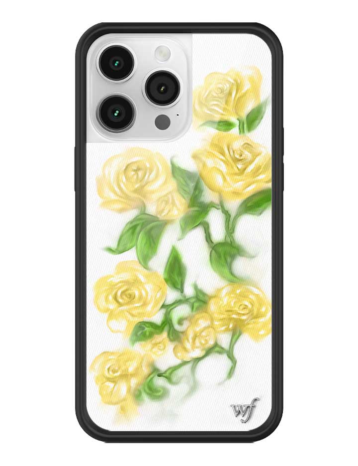 Yellow Roses Floral Pattern iPhone Case