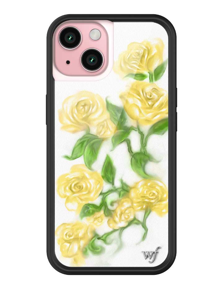 Yellow Roses Floral Pattern iPhone Case